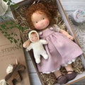 Handmade Waldorf Doll in Natural Materials – 30 cm