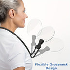 Hands-Free Magnifying Glass with Neck Strap – 5X Magnification for Reading