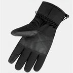 Heated gloves for cold hands with touchscreen fingertips and waterproof wrist strap