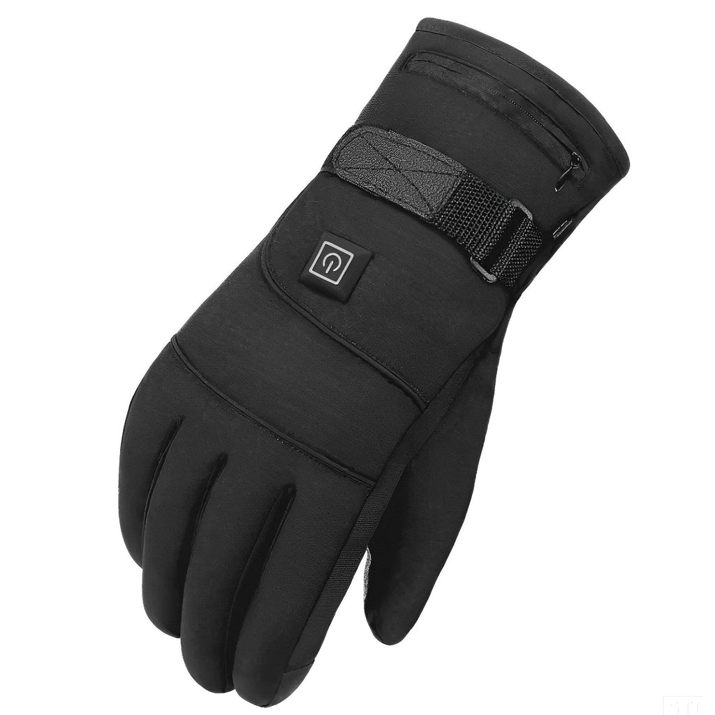 Heated gloves for cold hands with touchscreen fingertips and waterproof wrist strap