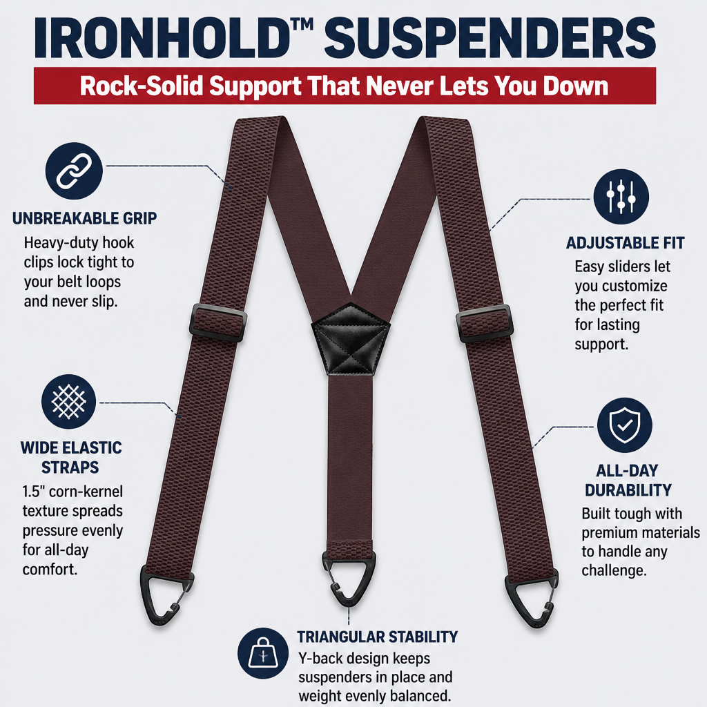 IronHold Suspenders — Rock-Solid Support That Never Lets You Down