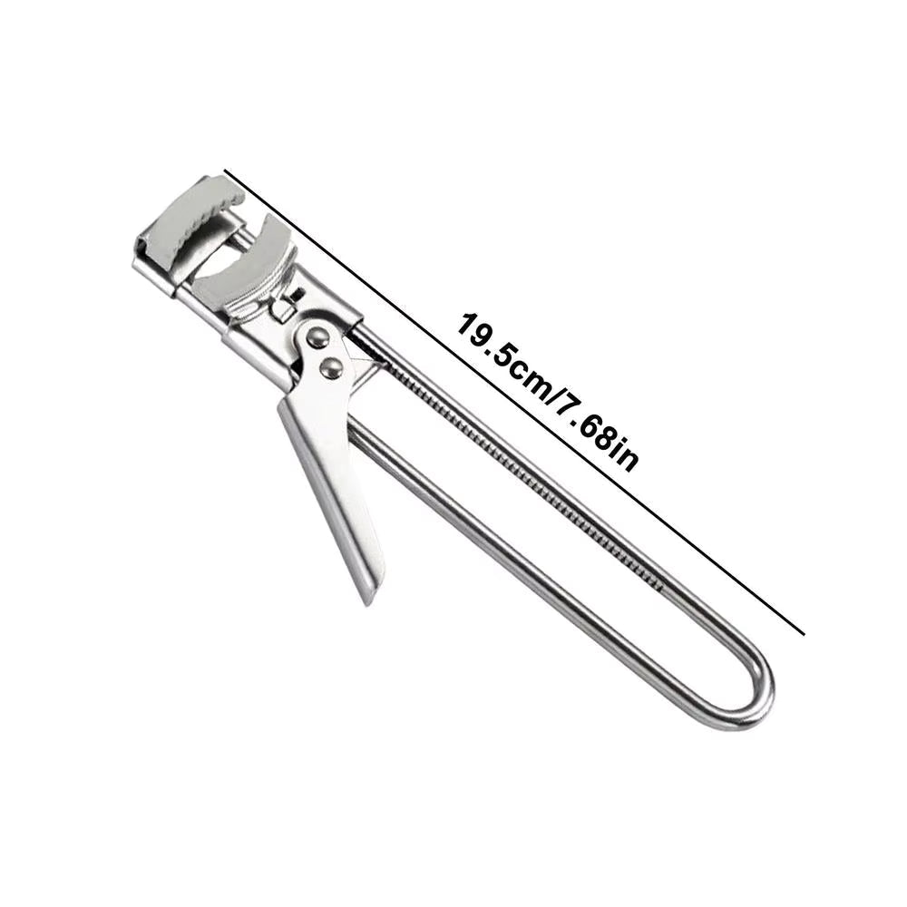 Jar Opener with Adjustable Sliding Gear and Steel Teeth, 2.5–10 cm Lids
