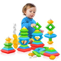 Kids Geometric Pyramids Stacking Blocks Educational Toy