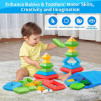 Kids Geometric Pyramids Stacking Blocks Educational Toy