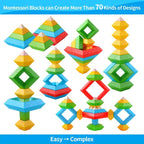 Kids Geometric Pyramids Stacking Blocks Educational Toy