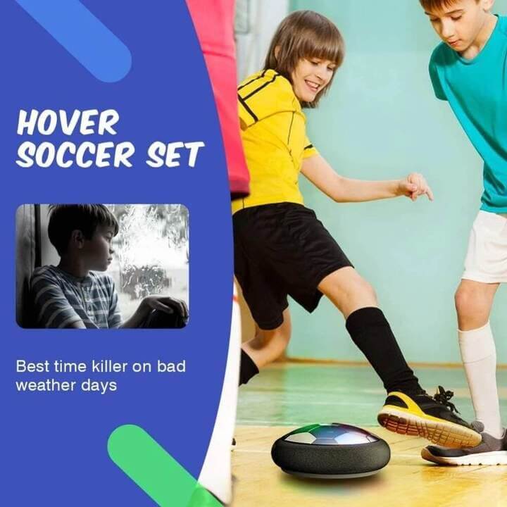 Kids Indoor Air Hover Soccer Ball Game Set