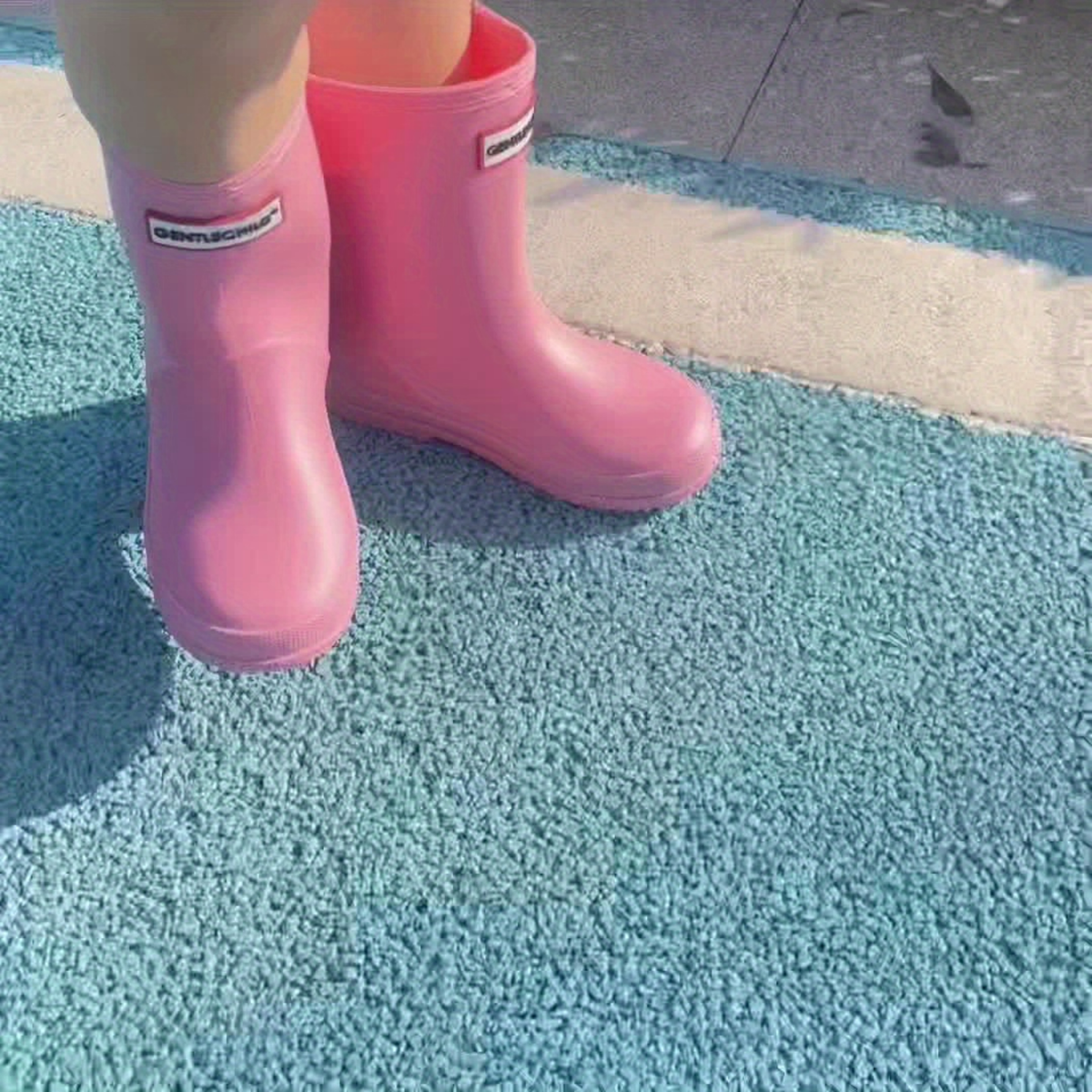 Kids Waterproof Rain Boots, Slip-Resistant PVC, Solid Colours