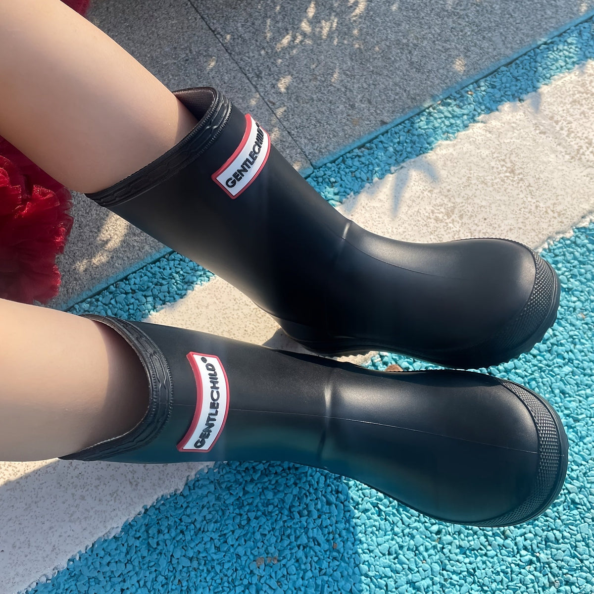 Kids Waterproof Rain Boots, Slip-Resistant PVC, Solid Colours