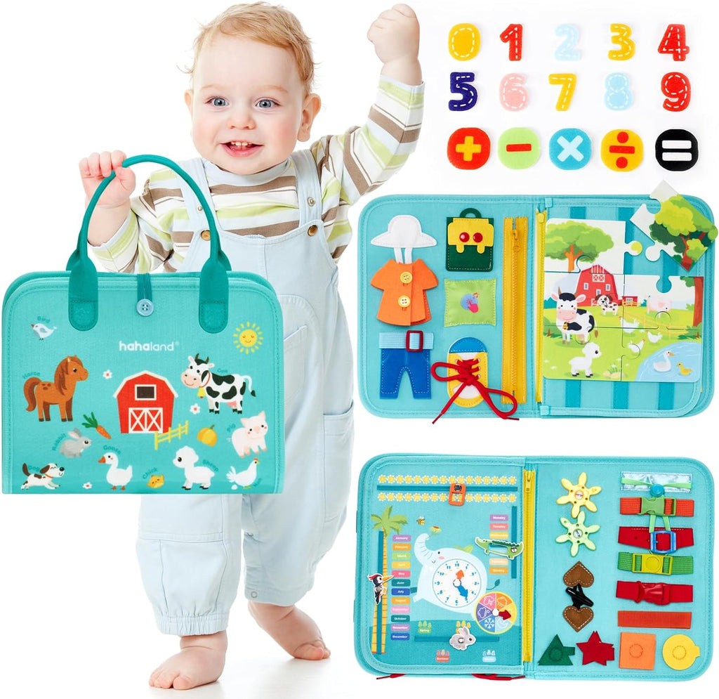 Kletshuts BusyBoard: Sensory Fine Motor Skills Montessori Educational Activity Board