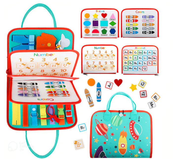 Kletshuts BusyBoard: Sensory Fine Motor Skills Montessori Educational Activity Board