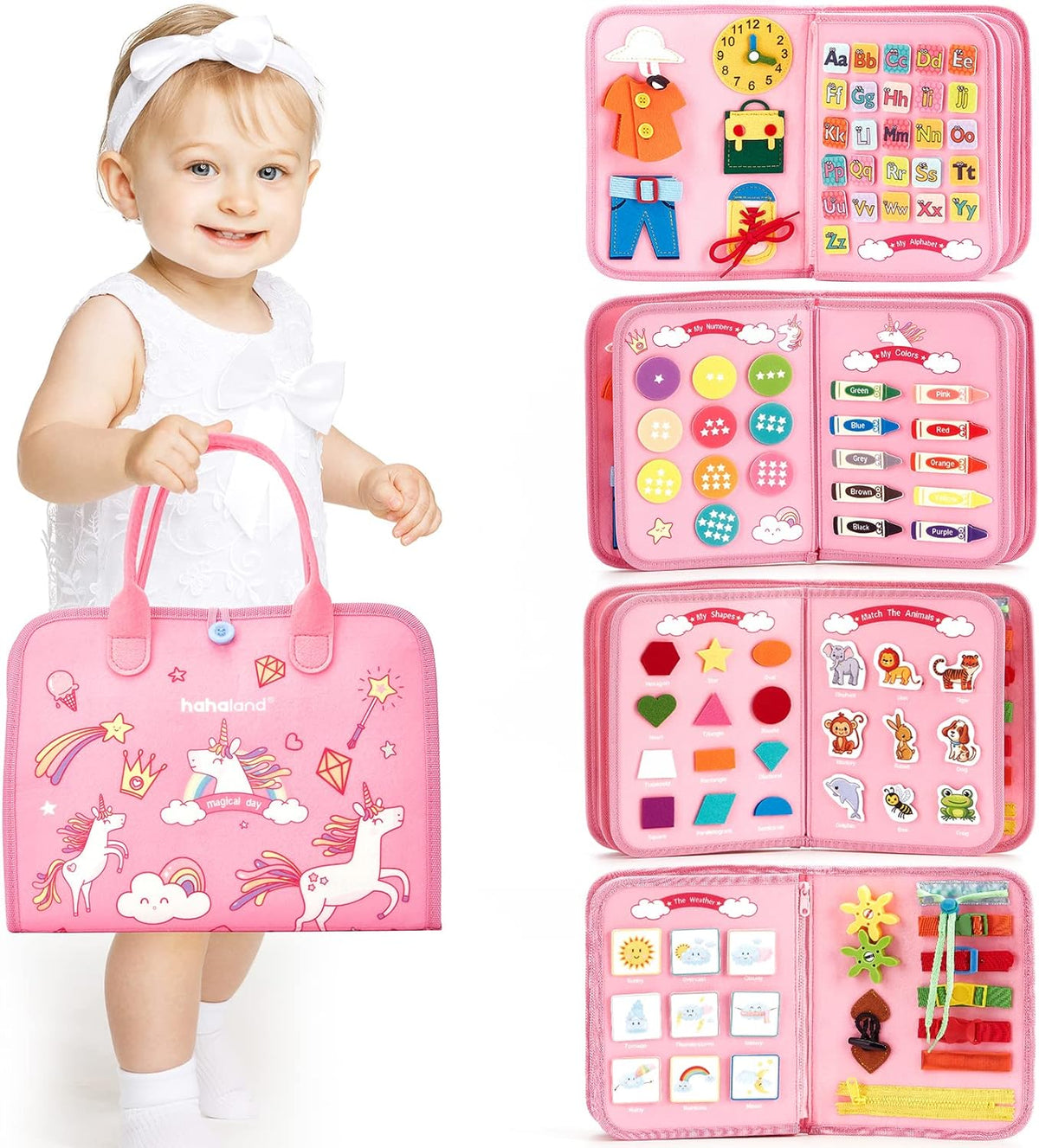 Kletshuts BusyBoard: Sensory Fine Motor Skills Montessori Educational Activity Board