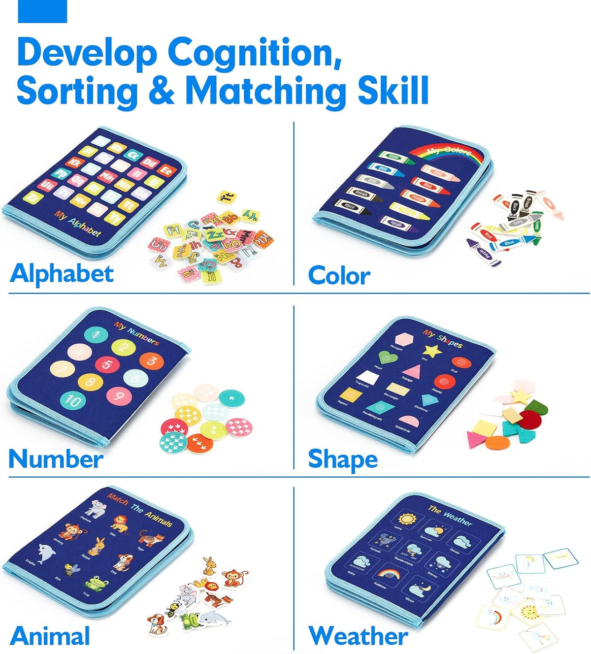 Kletshuts BusyBoard: Sensory Fine Motor Skills Montessori Educational Activity Board