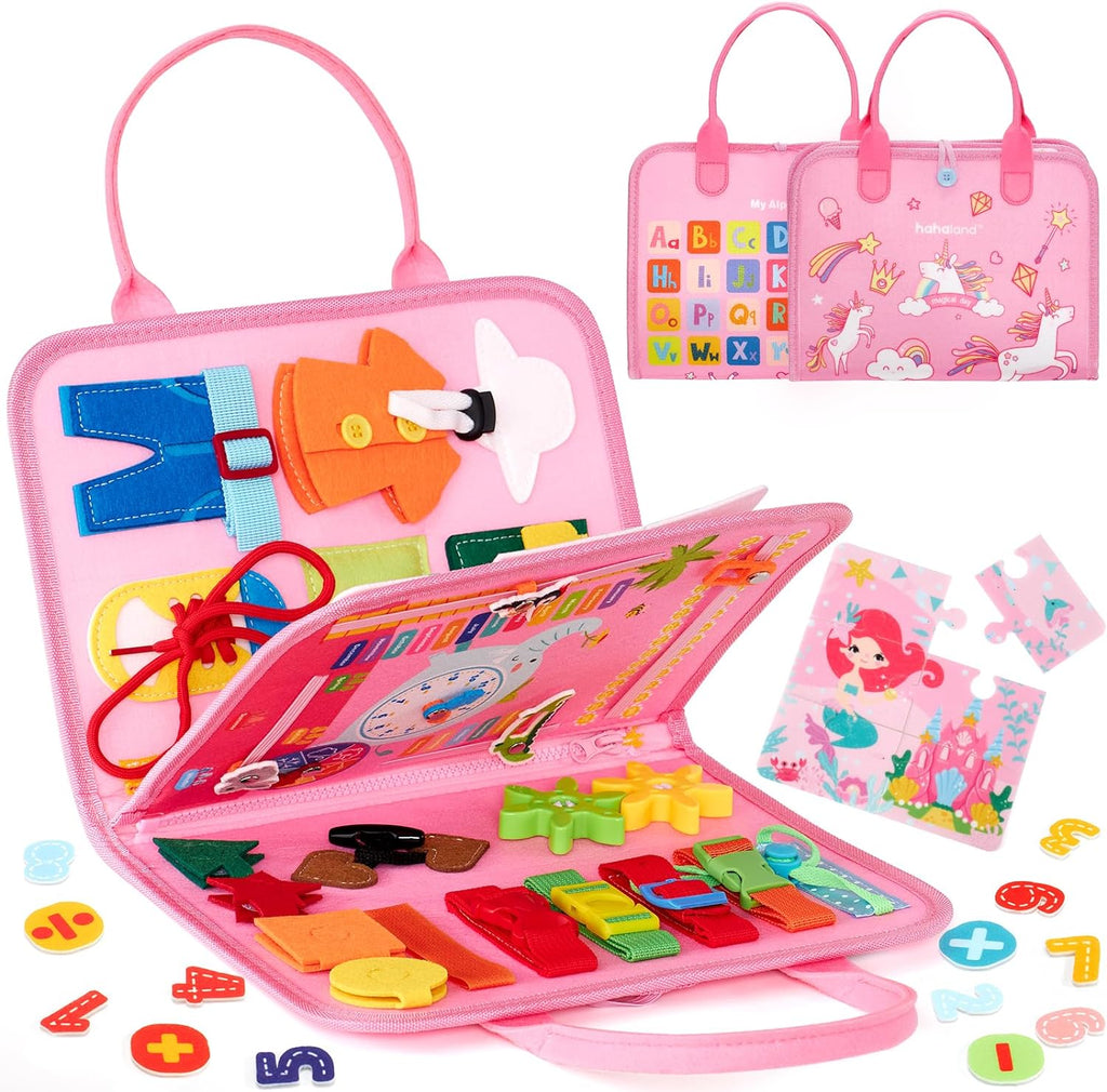 Kletshuts BusyBoard: Sensory Fine Motor Skills Montessori Educational Activity Board