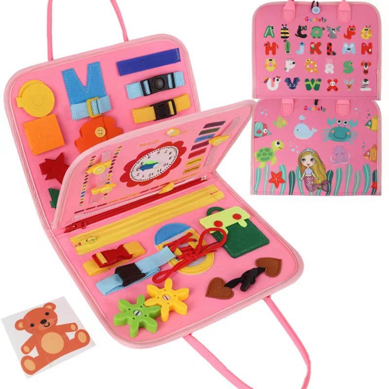 Kletshuts BusyBoard: Sensory Fine Motor Skills Montessori Educational Activity Board
