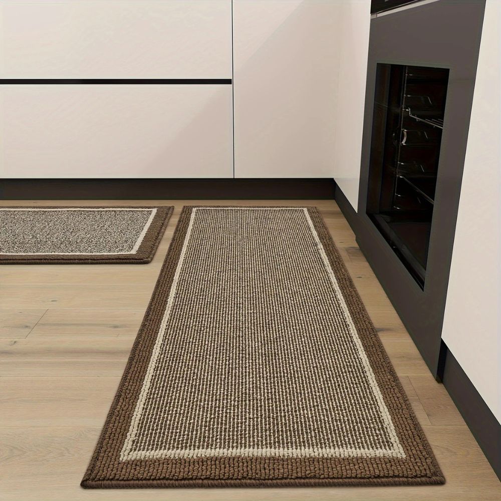 Knitted Two-Tone Kitchen Mat