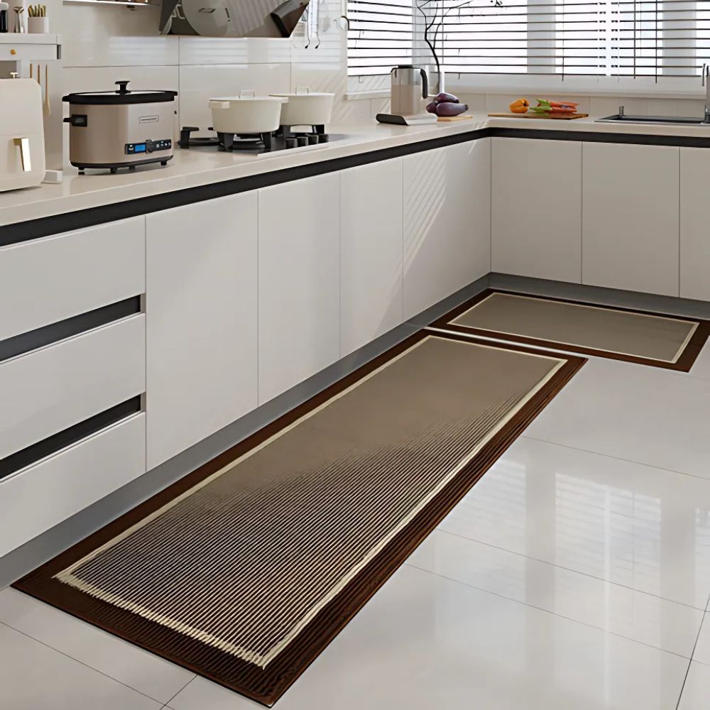 Knitted Two-Tone Kitchen Mat