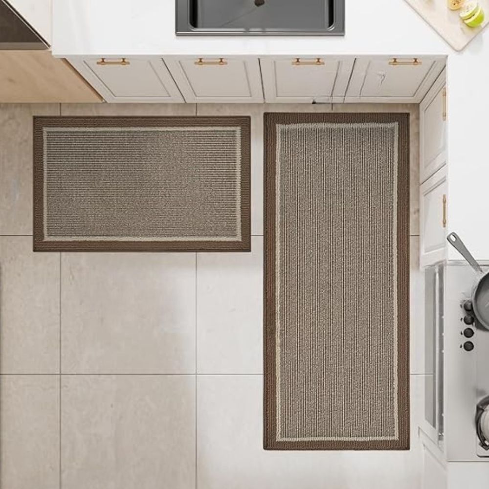 Knitted Two-Tone Kitchen Mat