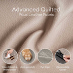 Large Dog Orthopaedic Faux Leather Foldable Pet Bed for Comfort