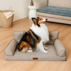 Large Dog Orthopaedic Faux Leather Foldable Pet Bed for Comfort