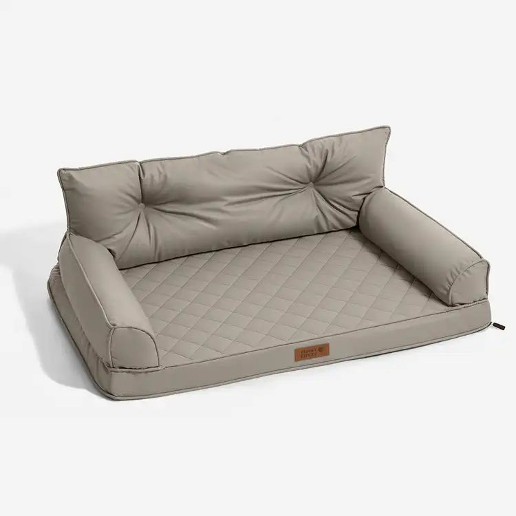 Large Dog Orthopaedic Faux Leather Foldable Pet Bed for Comfort