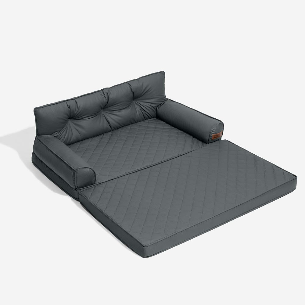 Large Dog Orthopaedic Faux Leather Foldable Pet Bed for Comfort
