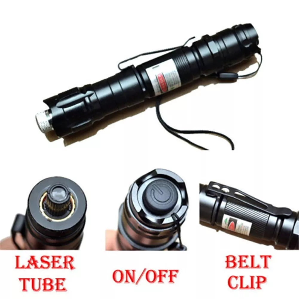Laser Pointer Rechargeable Red Multipurpose Torch Set