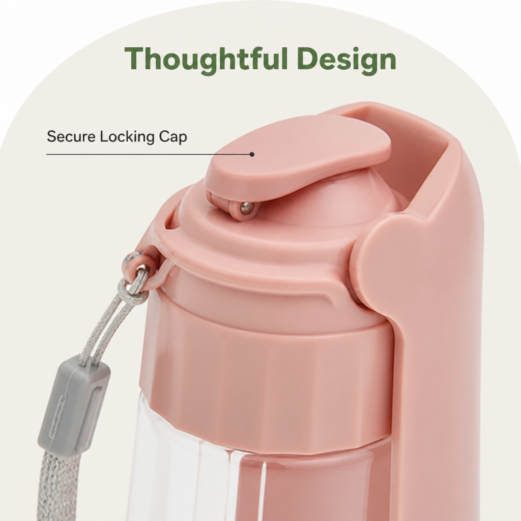 Leak-proof & foldable pet water bottle (550 ml)