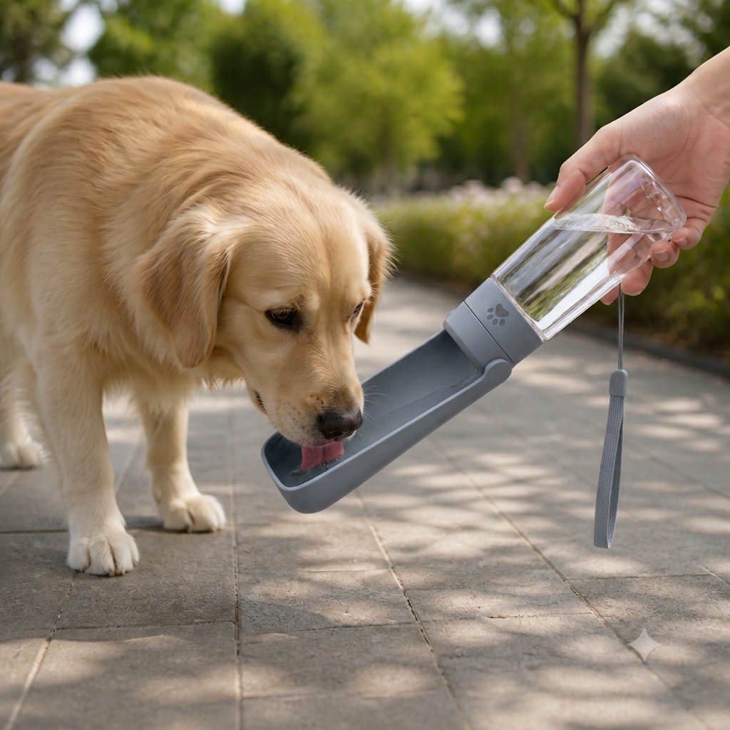 Leak-proof & foldable pet water bottle (550 ml)