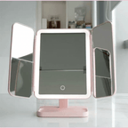 LED Tri-Fold Vanity Mirror with 3 Colour Light Modes
