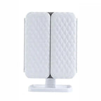 LED Tri-Fold Vanity Mirror with 3 Colour Light Modes