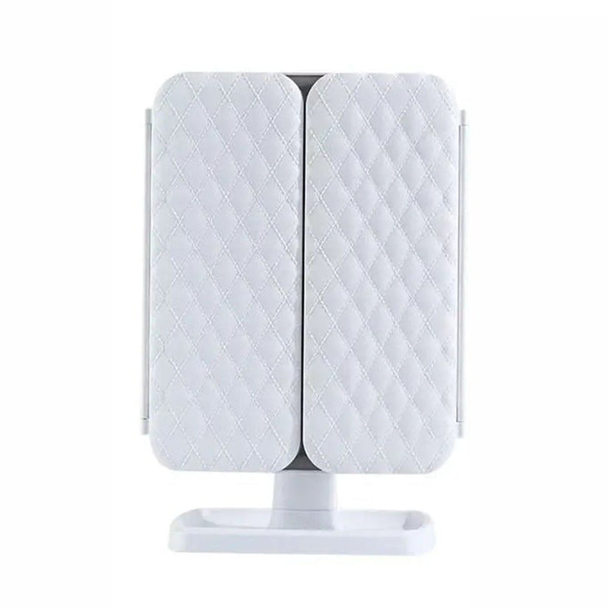 LED Tri-Fold Vanity Mirror with 3 Colour Light Modes