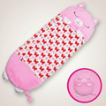 Lightweight Hooded Kids Sleeping Bag — Built-In Foldable Pillow