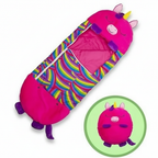 Lightweight Hooded Kids Sleeping Bag — Built-In Foldable Pillow
