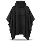 Lightweight Rain Poncho Windproof Quick Dry Hooded Outdoor Cape