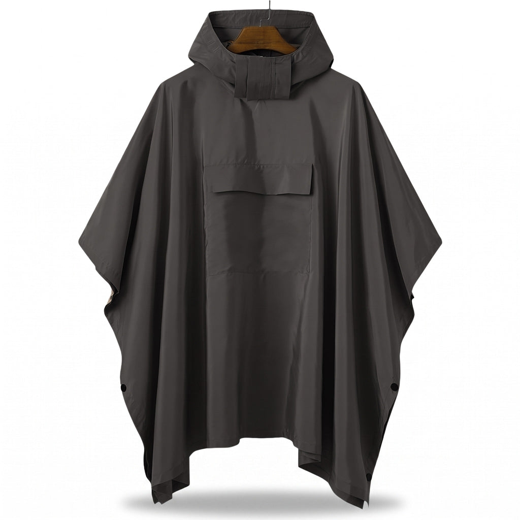 Lightweight Rain Poncho Windproof Quick Dry Hooded Outdoor Cape