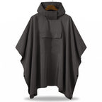 Lightweight Rain Poncho Windproof Quick Dry Hooded Outdoor Cape
