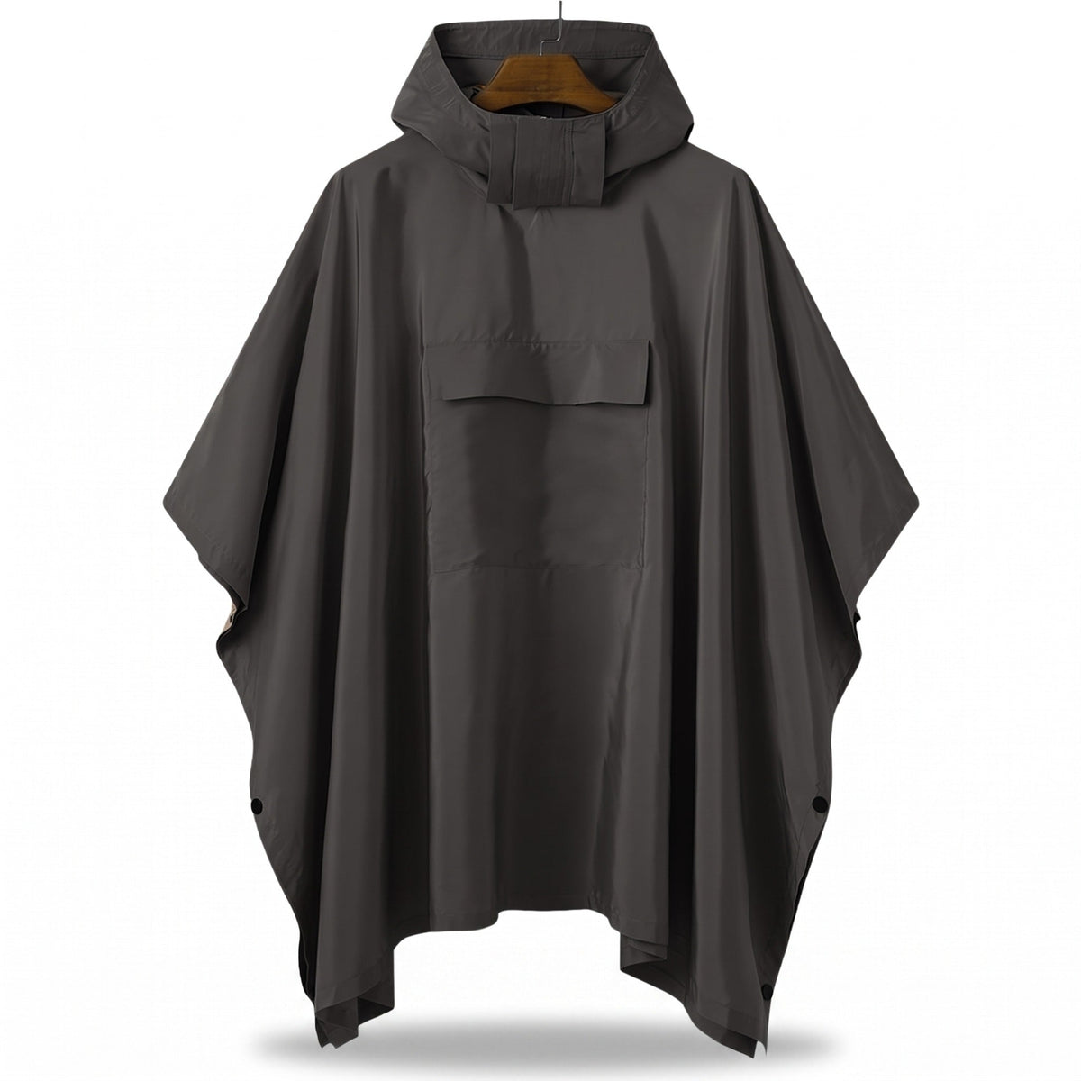 Lightweight Rain Poncho Windproof Quick Dry Hooded Outdoor Cape