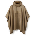 Lightweight Rain Poncho Windproof Quick Dry Hooded Outdoor Cape