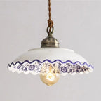 Lisboa Ceramic Pendant Light, Portuguese Tile Design, Bulb Included
