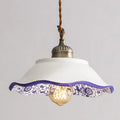 Lisboa Ceramic Pendant Light, Portuguese Tile Design, Bulb Included