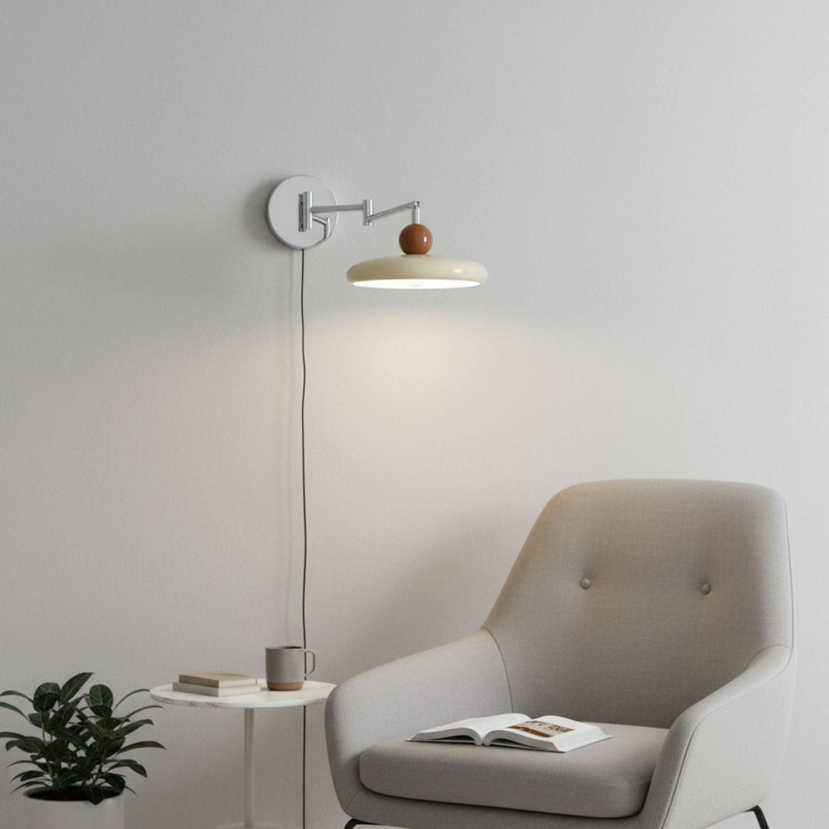 Lola Round Disk Wall Light With Integrated LED For Indoor Use
