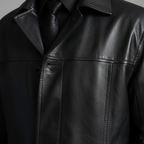 Long Leather Jacket, Windproof and Warm, Real Leather, Formal or Casual