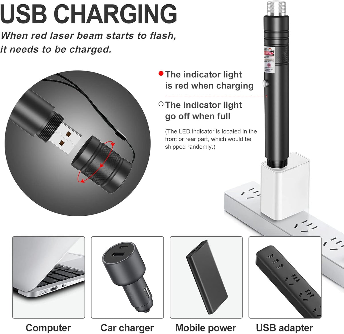 Long range green laser pointer high power