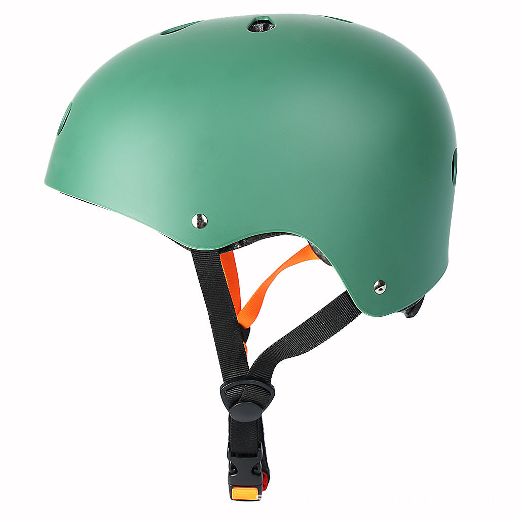 Low-Profile Multi-Sport Helmet with EPS Impact-Absorbing Liner and Adjustable Chin Strap