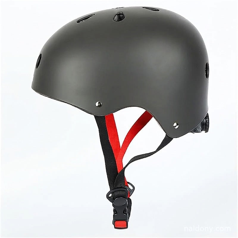 Low-Profile Multi-Sport Helmet with EPS Impact-Absorbing Liner and Adjustable Chin Strap