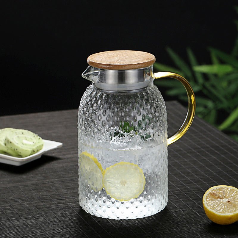 Lumara Heatproof Glass Jug with Bamboo Dual-Pour Lid