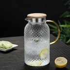 Lumara Heatproof Glass Jug with Bamboo Dual-Pour Lid