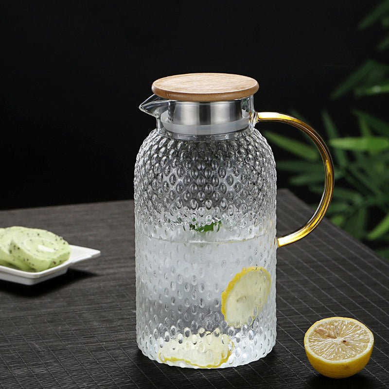 Lumara Heatproof Glass Jug with Bamboo Dual-Pour Lid