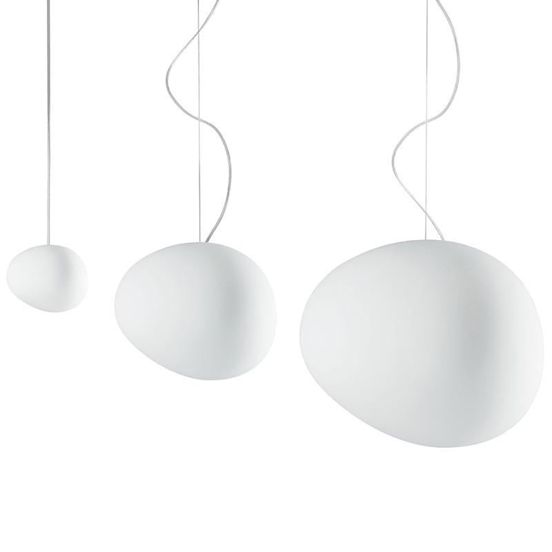 LumaVerde Organic-Shape Pendant Light, Hand-Blown Glass Finish, 4 Sizes