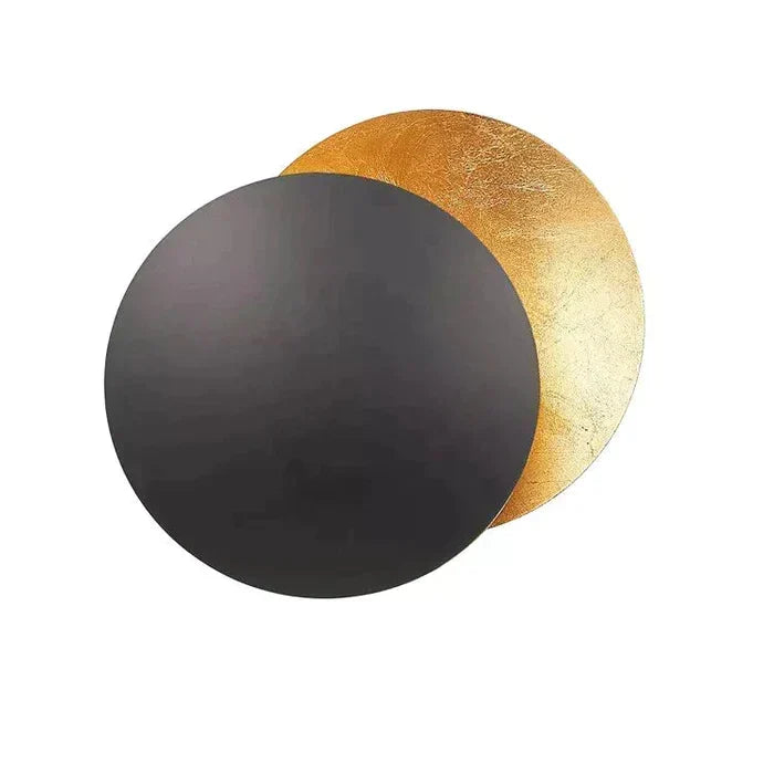 Lunaris Modern Wall Fixture — Solar Eclipse Overlapping Disc Design